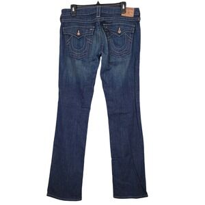 True Religion Y2K Swarovski Disco Billy Big T Jeans Women Sz 31 Jeweled Low Rise